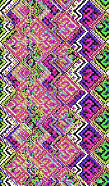 257088-WT176民族风仿编织图案印花