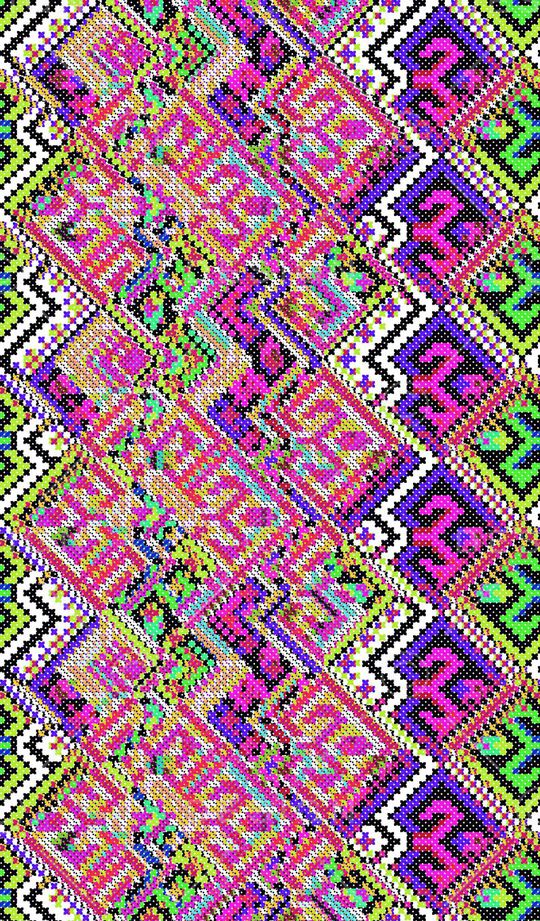 民族风 仿编织 十字绣 几何 抽象 马赛克 北欧风印花华亿平台图片