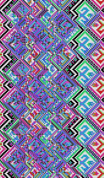 257089-民族风仿编织图案印花