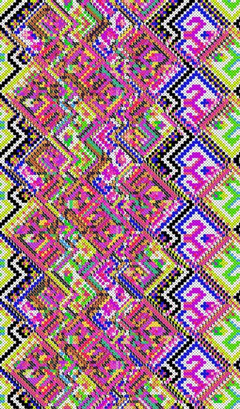 257090-民族风仿编织图案印花