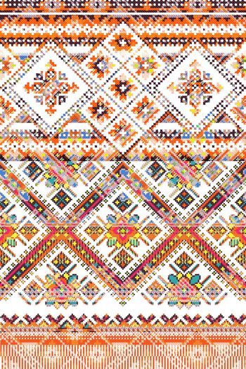 257093-民族风仿编织经典图案印花