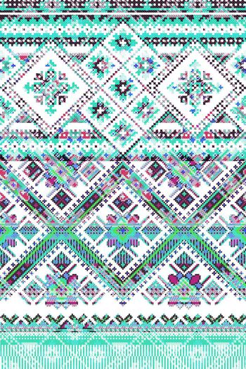 257094-民族风仿编织经典图案印花