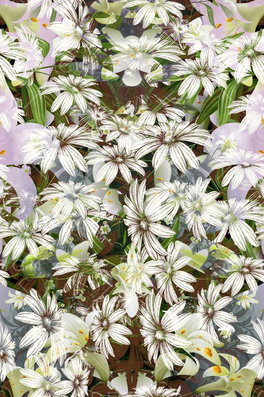 花卉 乱花 印花华亿平台图片