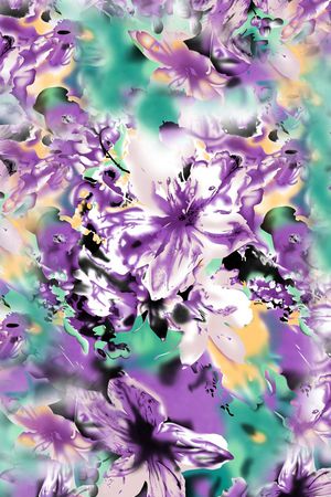 花卉 乱花 印花华亿平台图片