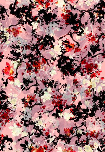 257160-中国风水墨梅花腊梅花卉花朵