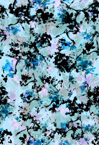 257162-中国风水墨梅花腊梅花卉花朵