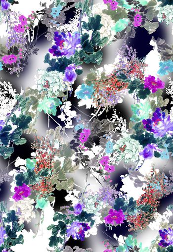 257172-中国风国画水墨水彩花卉花朵