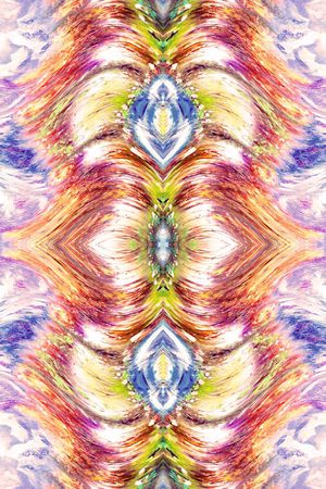 抽象 肌理 扭曲 线条 镜像 对称印花华亿平台图片