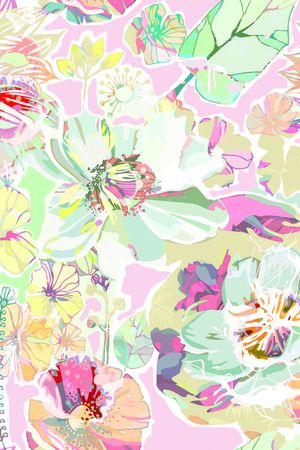 清新 淡雅 花卉 传统 印花华亿平台图片