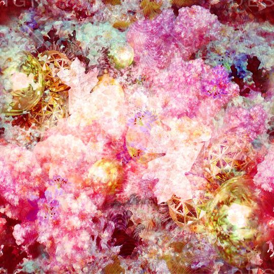 朦胧 花卉 肌理  璀璨 闪烁印花华亿平台图片