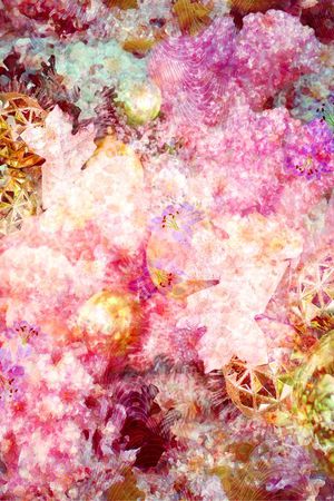 朦胧 花卉 肌理  璀璨 闪烁印花华亿平台图片