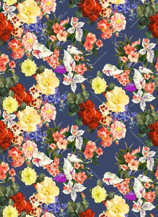 花卉 花朵 古典印花华亿平台图片