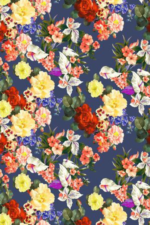 花卉 花朵 古典印花华亿平台图片