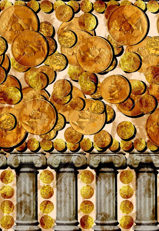 欧式 民族 部落 金币 石柱 印花华亿平台图片