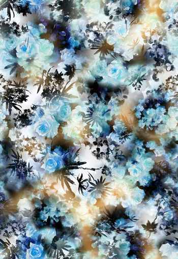 257244-多彩水墨水彩效果花卉花朵组合