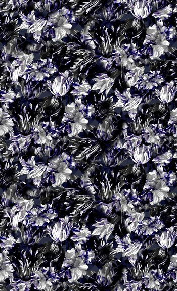 257261-复古深色油墨画