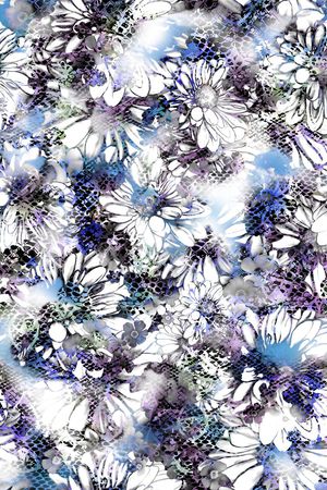 动物纹 蛇纹 花卉 花朵 印花华亿平台图片