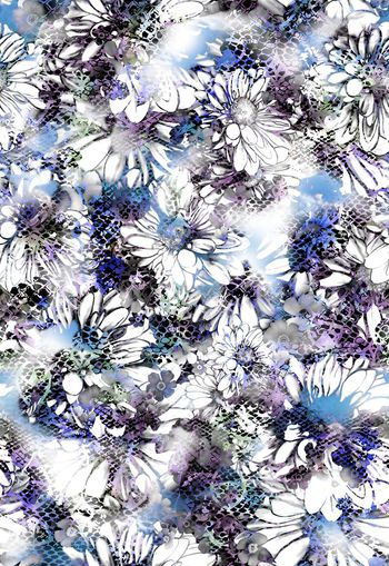 257388-动物纹蛇纹花卉花朵组合