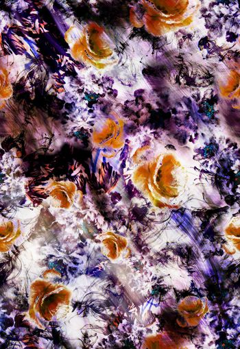 257392-抽象水墨水彩朦胧花卉花朵