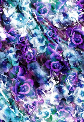 257446-多彩水彩效果花卉花朵