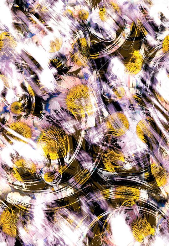 肌理 抽象 光感 菊花印花华亿平台图片