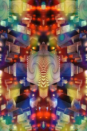 方块 金属感 科技印花华亿平台图片