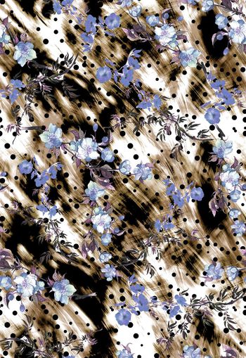 257528-波点水彩花卉花朵