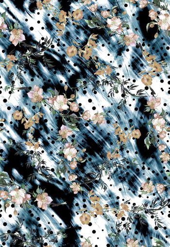 257529-波点水彩花卉花朵