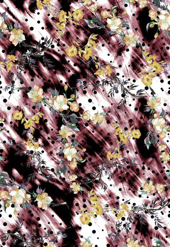 257531-波点水彩花卉花朵