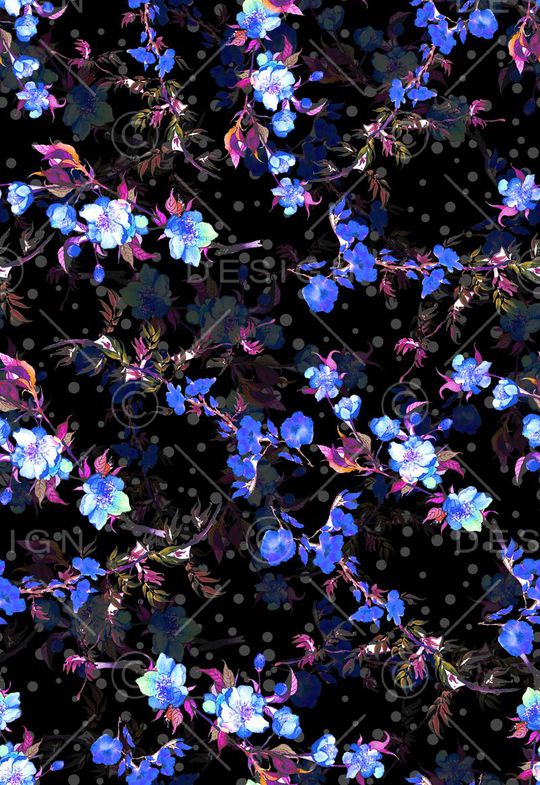 暗夜黑底印花华亿平台图片