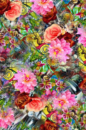 花卉印花华亿平台图片