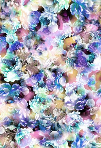 257730-多彩油画效果波点花卉花朵