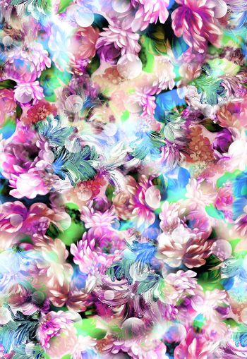 257731-多彩油画效果波点花卉花朵