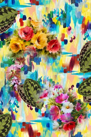 花卉印花华亿平台图片