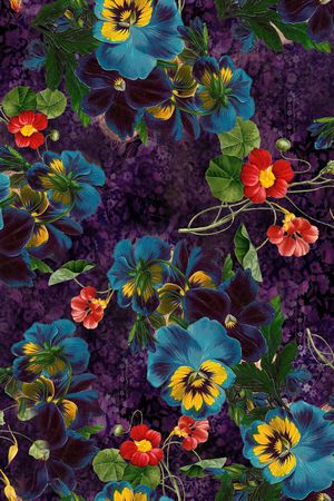 花卉印花华亿平台图片