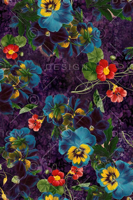 花卉印花华亿平台图片