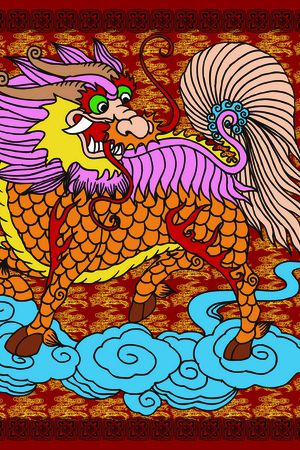 红色印花华亿平台图片