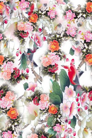 淡雅印花华亿平台图片