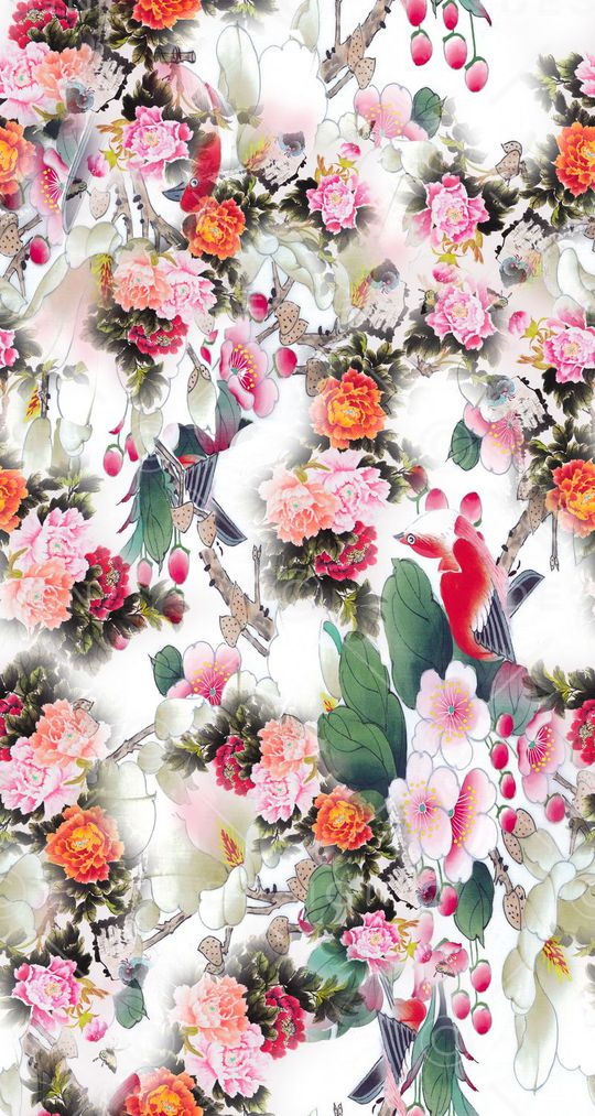 淡雅印花华亿平台图片