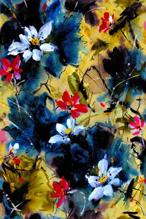 水墨印花华亿平台图片