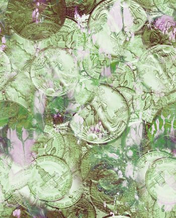 257978-复古斑驳肌理金币华亿平台印花