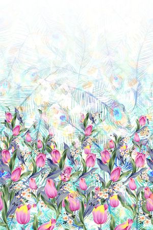 孔雀印花华亿平台图片