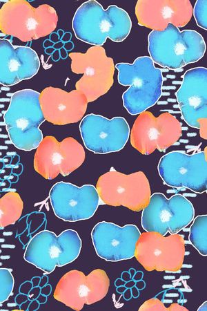 抽象 花卉印花华亿平台图片