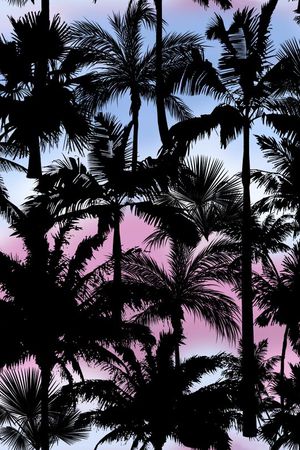 热带风情印花华亿平台图片