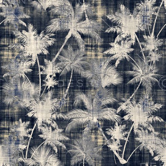 椰子树印花华亿平台图片