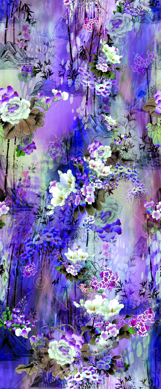 花卉印花华亿平台图片