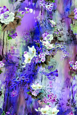 花卉印花华亿平台图片