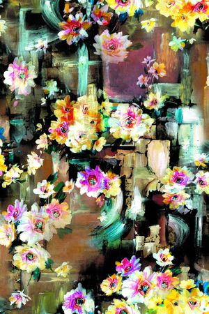 抽象印花华亿平台图片