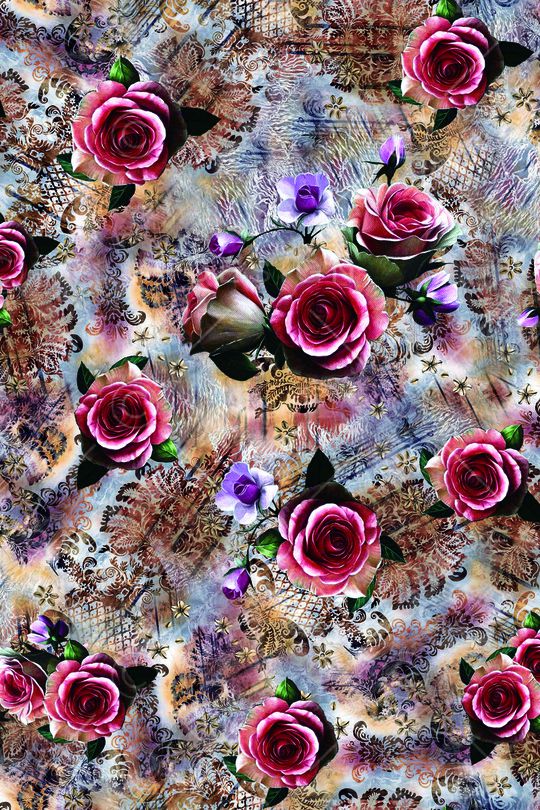 玫瑰印花华亿平台图片