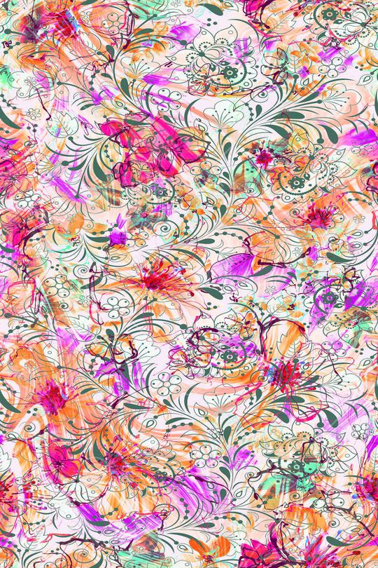 水彩笔触印花华亿平台图片